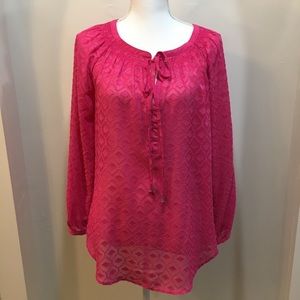 Daniel Rainn Pink Peasant Blouse